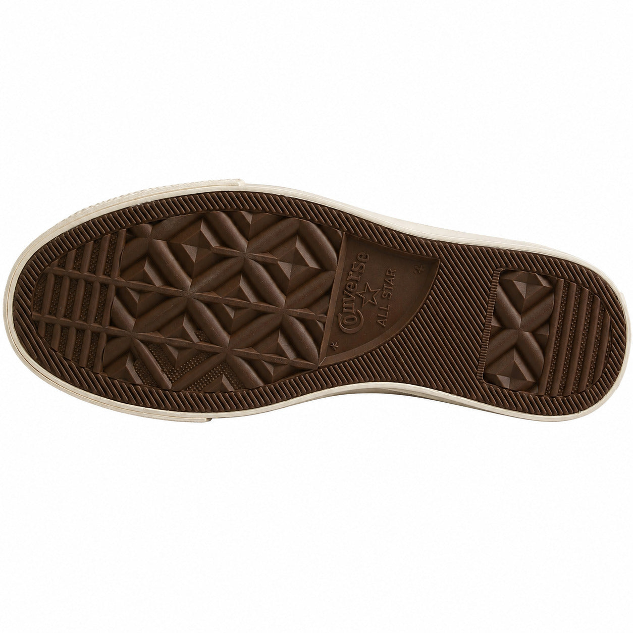 Converse CTAS Platform Hi crema dorado detalle suela