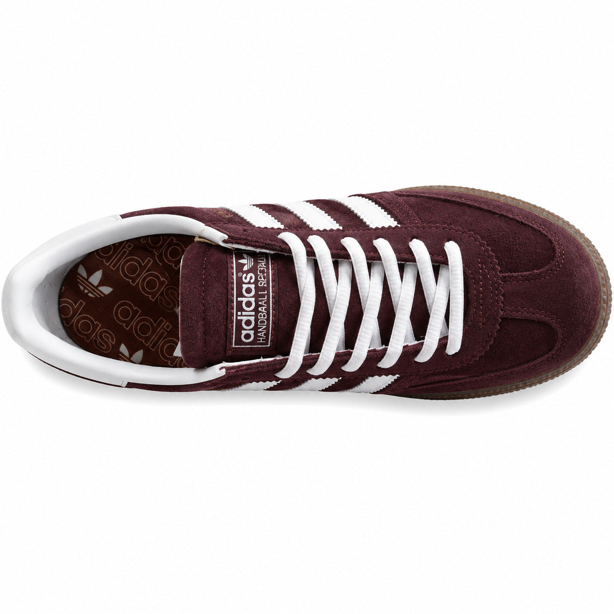 Adidas Handball Spezial ante burdeos blanco vista superior plantilla
