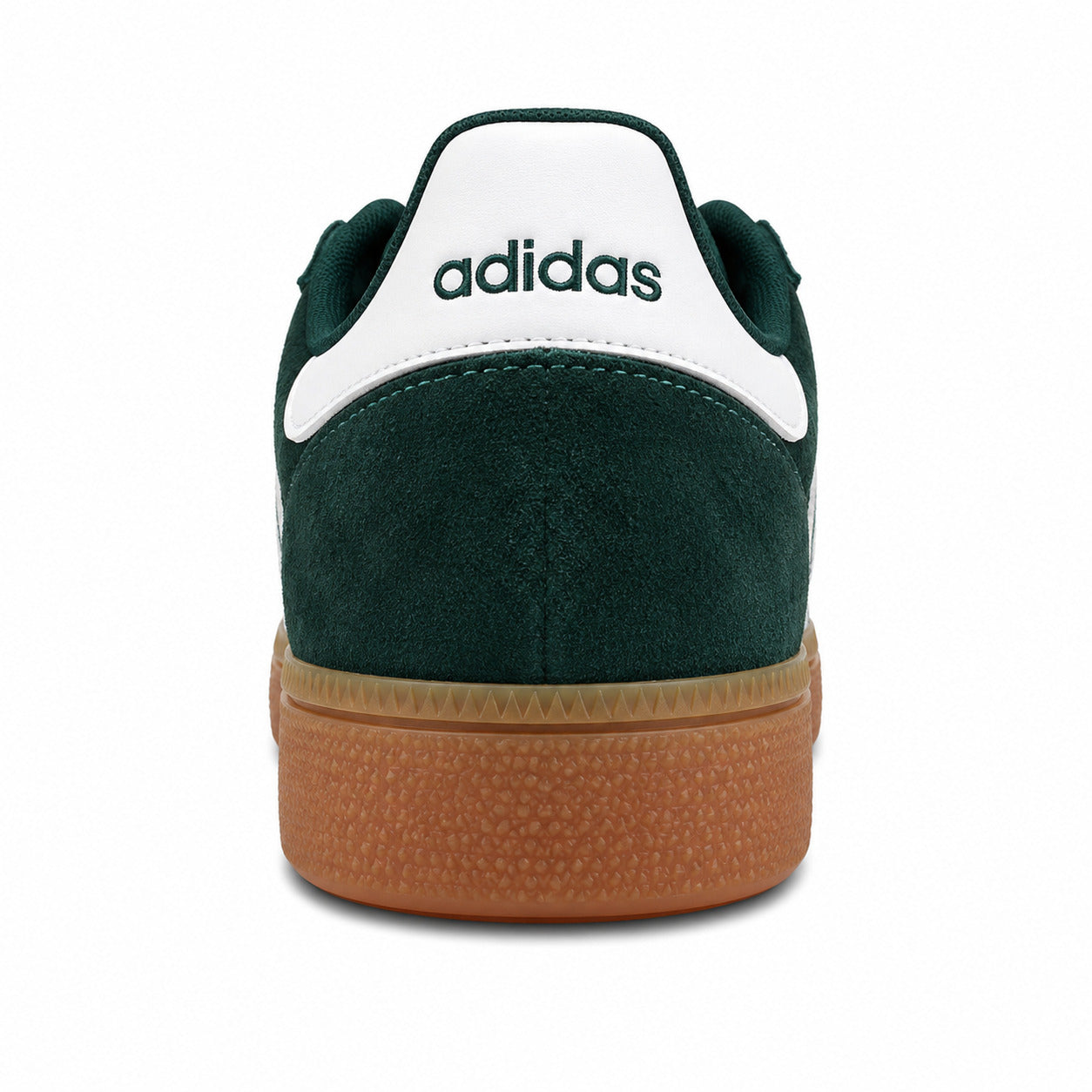 Adidas Handball Spezial x Sporty Rich verde bosque detalle talón counter blanco adidas bordado verde suela goma