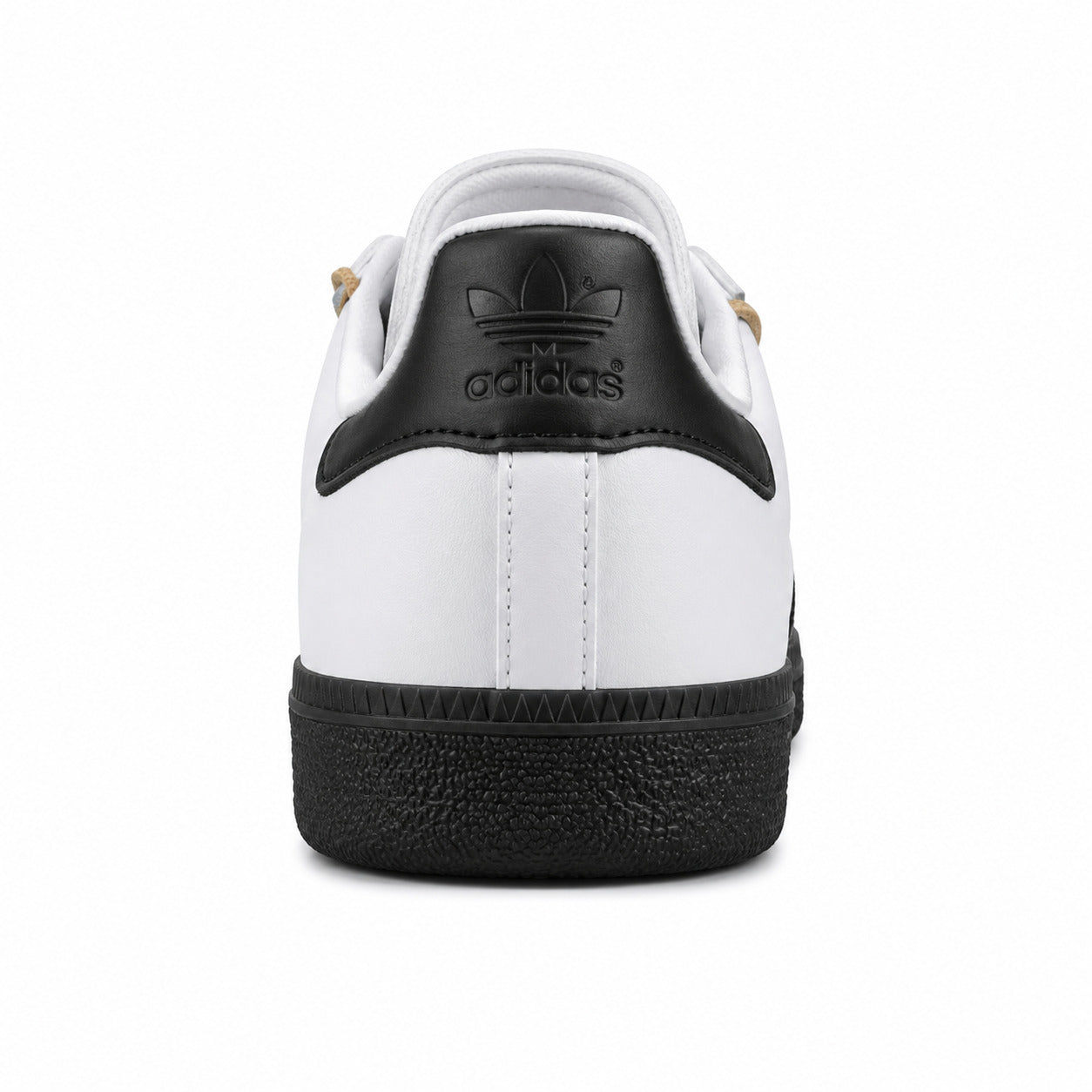 Adidas Samba OG blanco negro detalle talón Trefoil negro