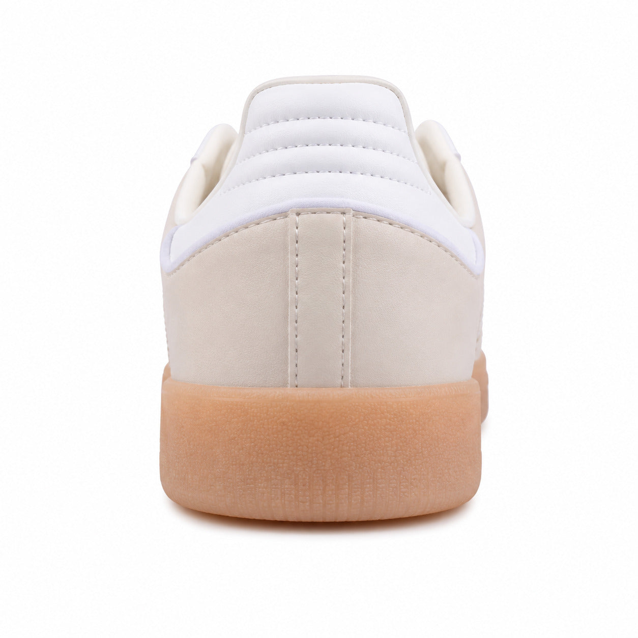 Adidas Sambae W crema detalle talón blanco suela plataforma goma caramelo