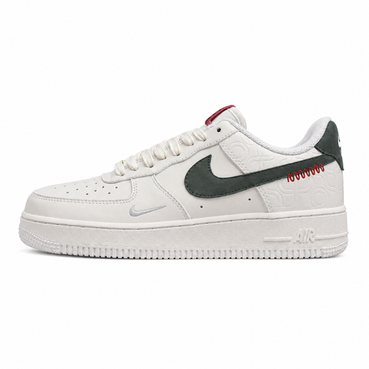 Nike Air Force 1 Low blanco verde oscuro lateral izquierda
