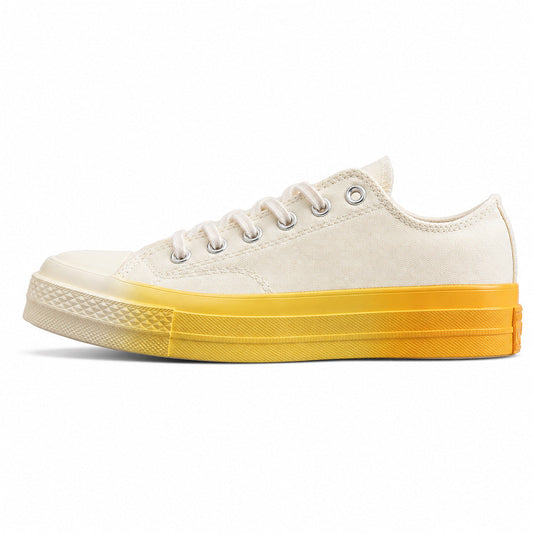 Converse Chuck 70 Low beige amarillo suela plataforma lateral izquierda