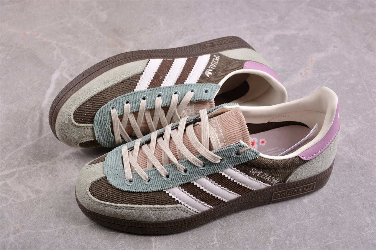 Fabrika Supply Handball Spezial Sage Green / Brown / White / Corduroy | sapatilhas Sole Rua