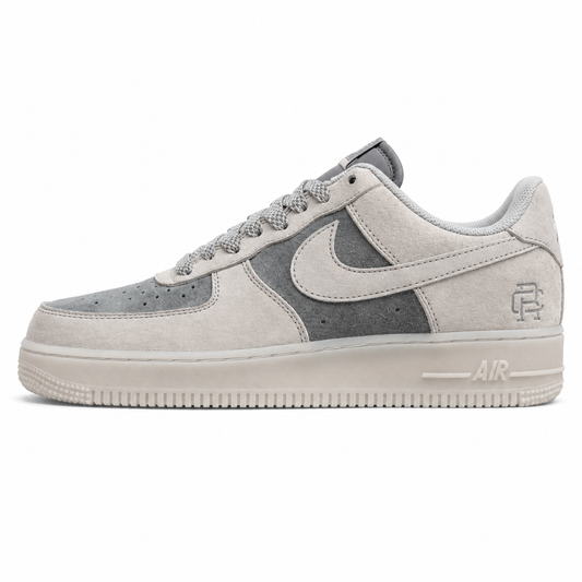 Nike Air Force 1 07 gris claro wolf grey suede lateral izquierda