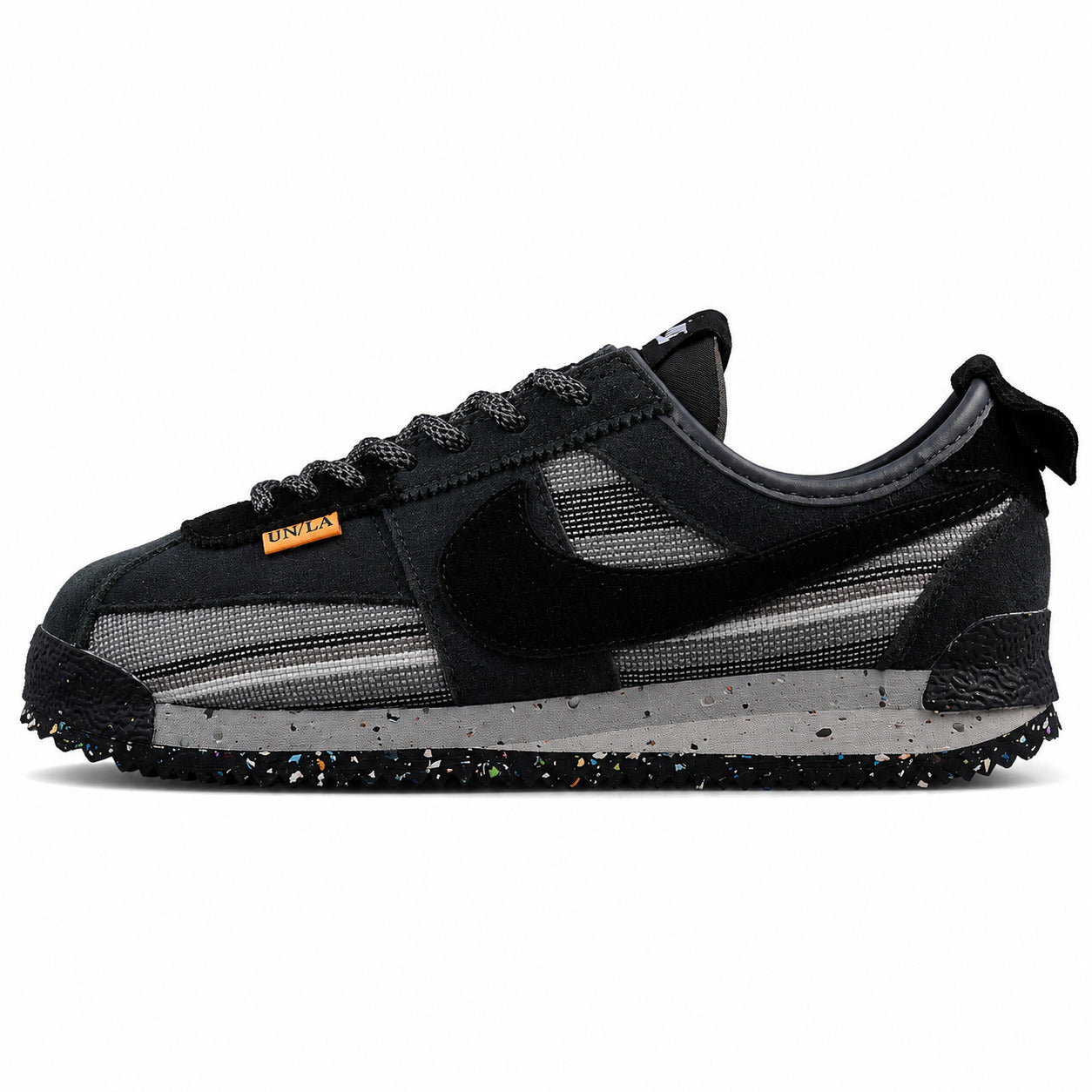 Nike Cortez SP x Union LA negro gris lateral izquierda
